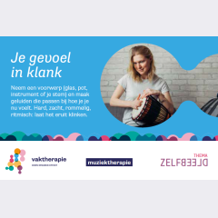Kaart Week van de Vaktherapie 2025, thema Zelfbeeld, Muziektherapie