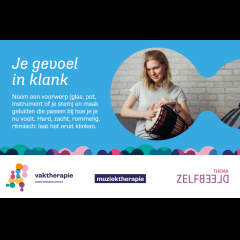 Kaart Week van de Vaktherapie 2025, thema Zelfbeeld, Muziektherapie