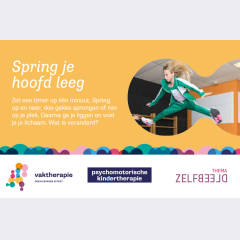 Kaart Week van de Vaktherapie 2025, thema Zelfbeeld, Psychomotorische Kindertherapie