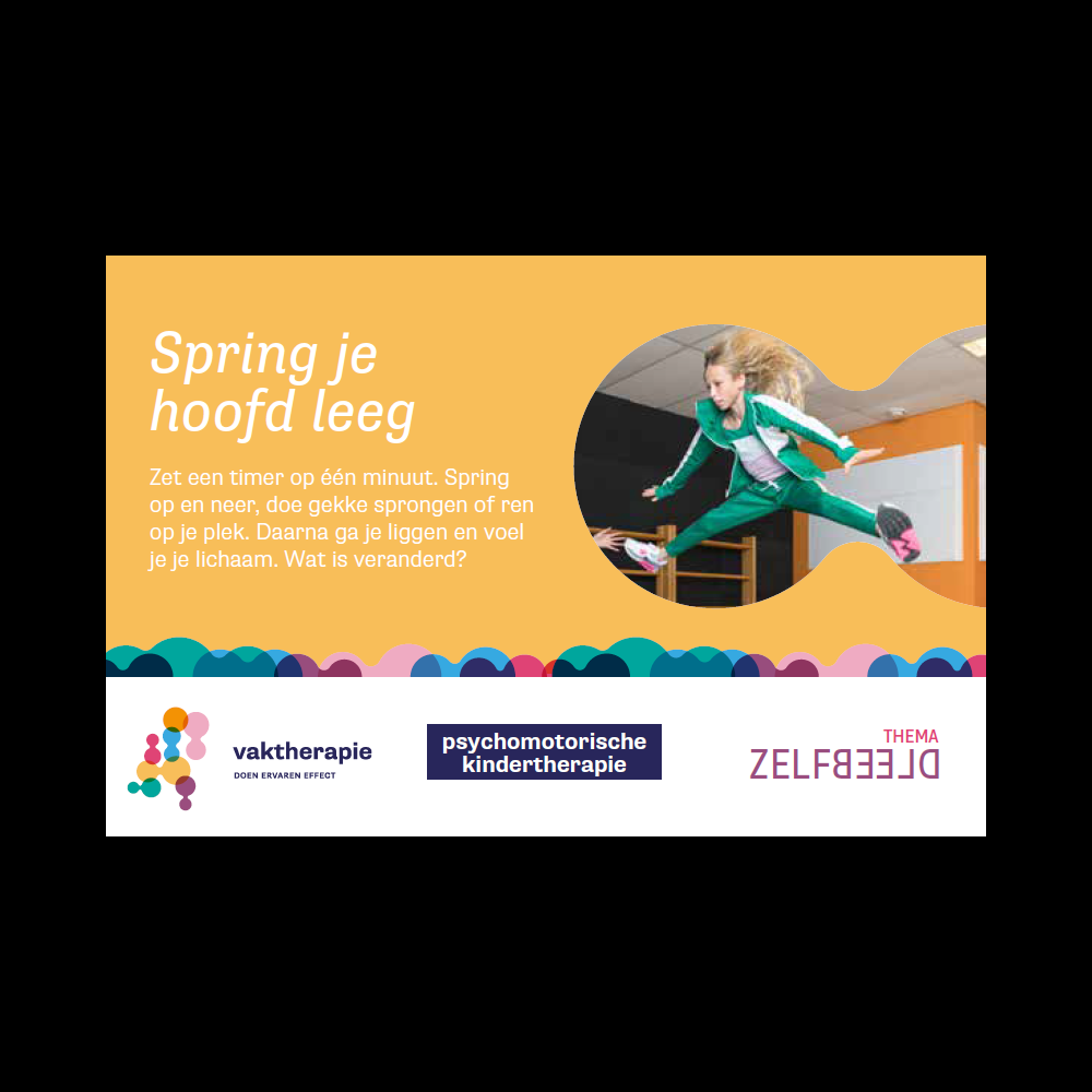 Kaart Week van de Vaktherapie 2025, thema Zelfbeeld, Psychomotorische Kindertherapie